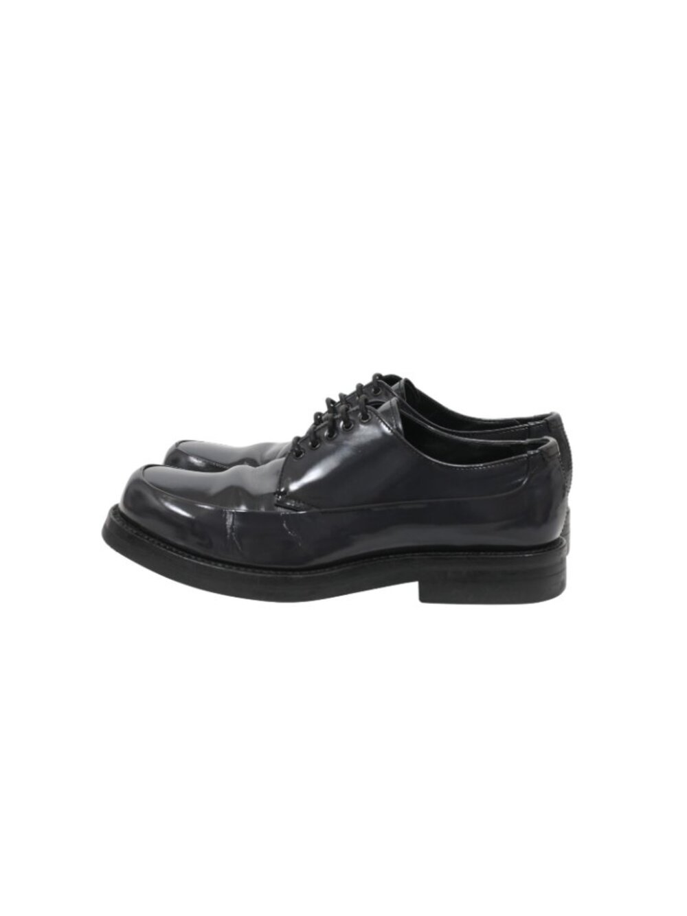 Prada Vintage  Derby Size US 8 UK7 Grey Smooth Leather Oxford Lace Ups - Picture 6 of 9